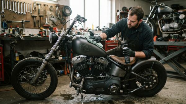 Quels sont les meilleurs produits pour entretenir la peinture mate d'une moto custom ?